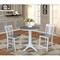 International Concepts Round 30 in Rd Ped Gathering Ht Table, 2 San Remo Stools, White/Heather Gray, 30 in W, 30 in L, Wood K05-30RT-27B-S102-2 - alternate 2